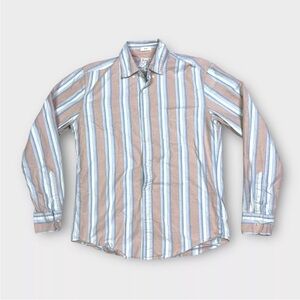 J Crew Slim Broken In Oxford Button Up Shirt Mens Medium Multi-Color Striped